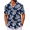 Navy - Backyard Flowers, variant on Mens Hawaiian Shirts Short Sleeve Floral Button Down Shirt Summer Cruise Shirts for Men