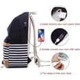 thumbnail image 2 of Mochila escolar de lona para niñas, mochila para computadora portátil universitaria, mochila escolar USB para niñas adolescentes de 17,7 pulgadas con puerto USB, 2 of 5