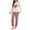 Pink, variant on SwiftWear Women's Heart Color-Block Pajama Set Cozy Sleepwear Soft Crew-Neck Top with Pants, Comfortable Home Lounge Wear