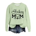 thumbnail image 4 of Hockey Mom Sweatshirt for Women Oversized Letter Print Drop Shoulder Tops Crewneck Lightweight Fashion Pullover Shirts, 4 of 4