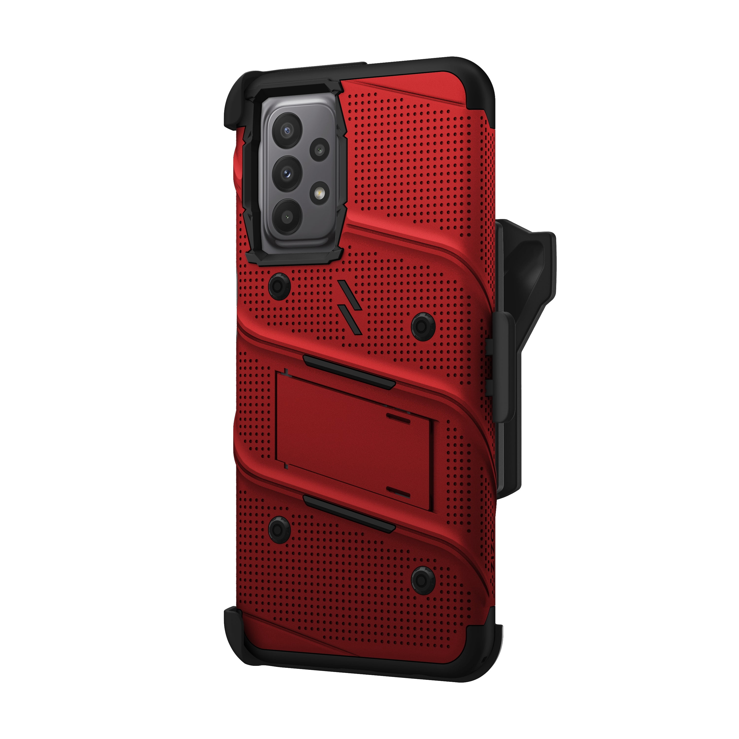 ZIZO BOLT Bundle for Galaxy A23 5G Case with Screen Protector Kickstand Holster Lanyard - Red