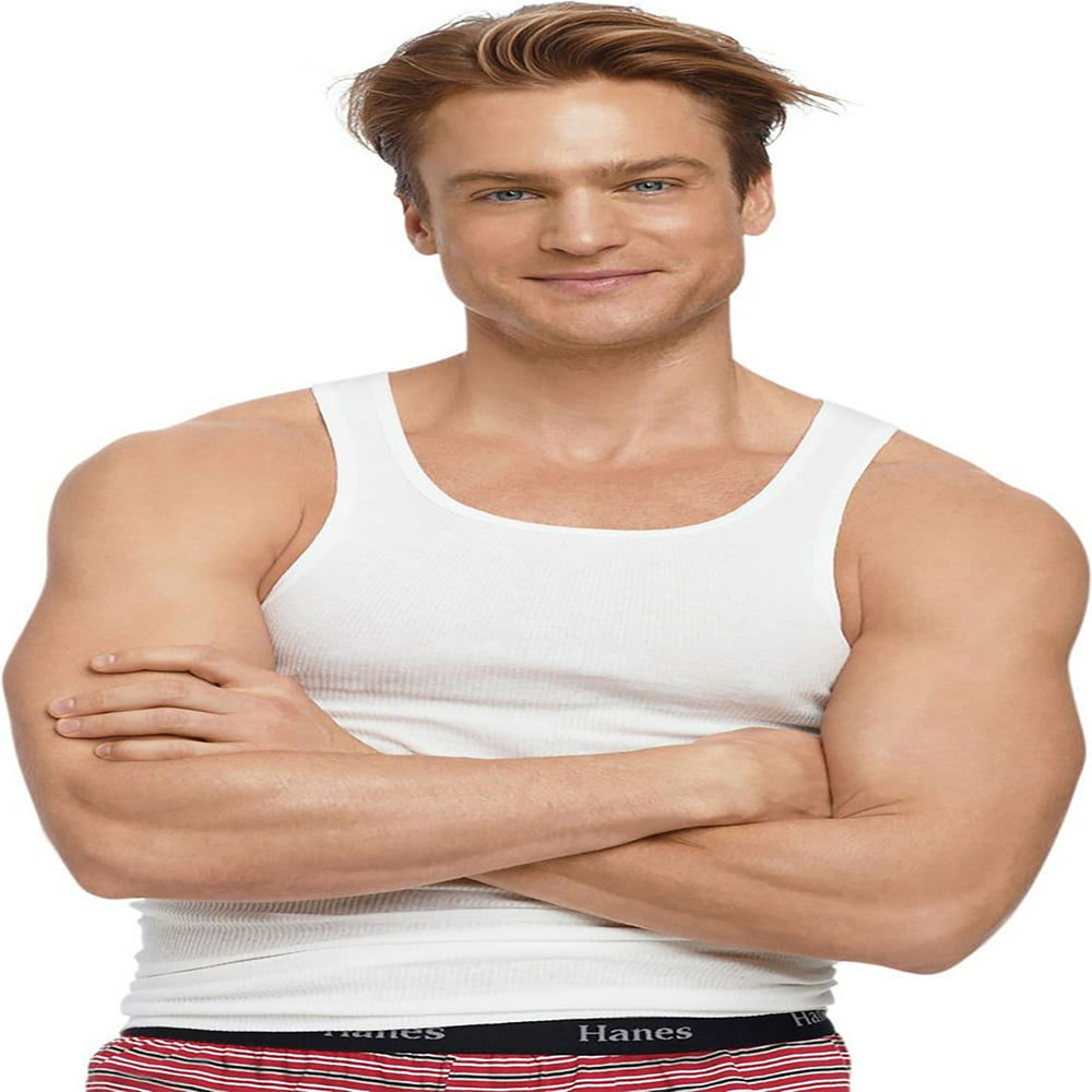 Hanes - Hanes Men's TAGLESS ComfortSoft White A-Shirt 6-Pack, Style 372AP6 - Walmart.com