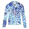 thumbnail image 2 of Lilgiuy Men Casual Sports Fitness Sweatshirt Hooded Zipper Gradient Tie-Dye Print Jacket Blue 2022 Fall Winter, 2 of 4