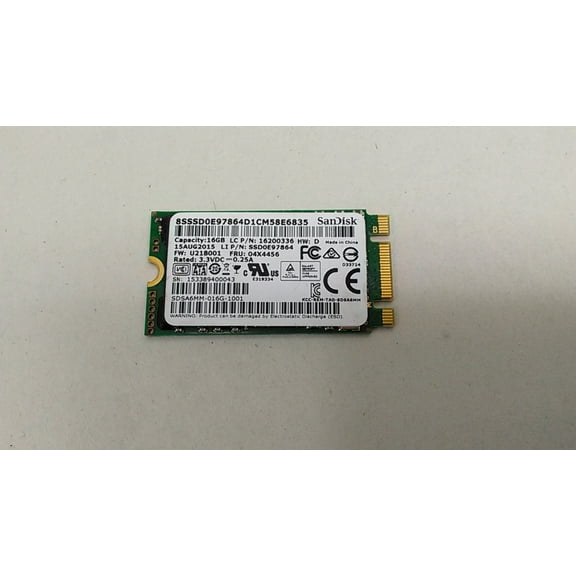 Pre-Owned Used SanDisk SDSA6MM-016G U110 16 GB 42mm M.2 Solid State Drive