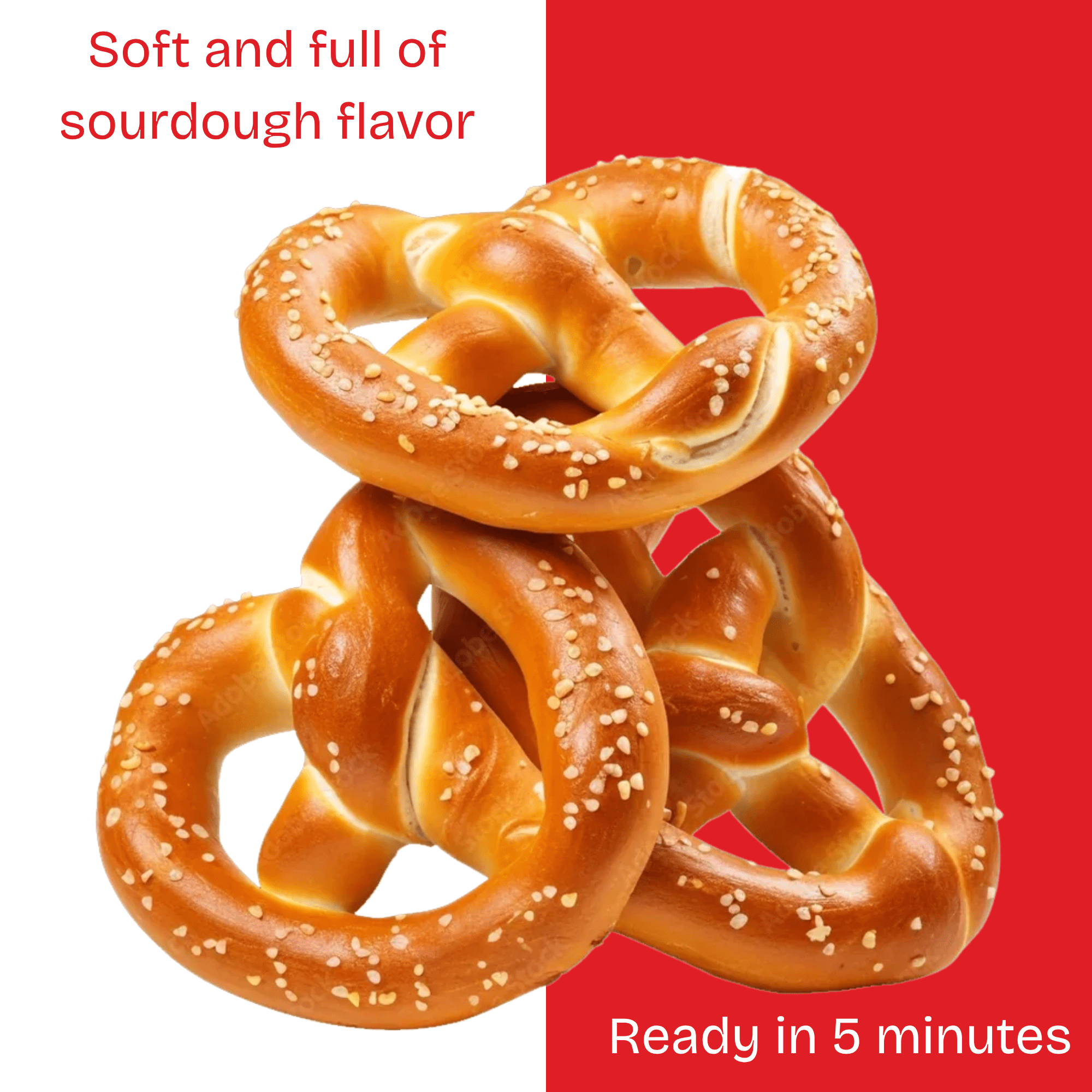 Hanover Sourdough Soft Baked Pretzels, 15 Count, 33.5oz Frozen Bag