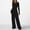 Black, variant on Outfits Set for Women Fall Sets for Women Clothing Solid Color Pocket Leg Pants Fashion Two Piece Set Round Neck Top Shirt Set Suit my orders placed