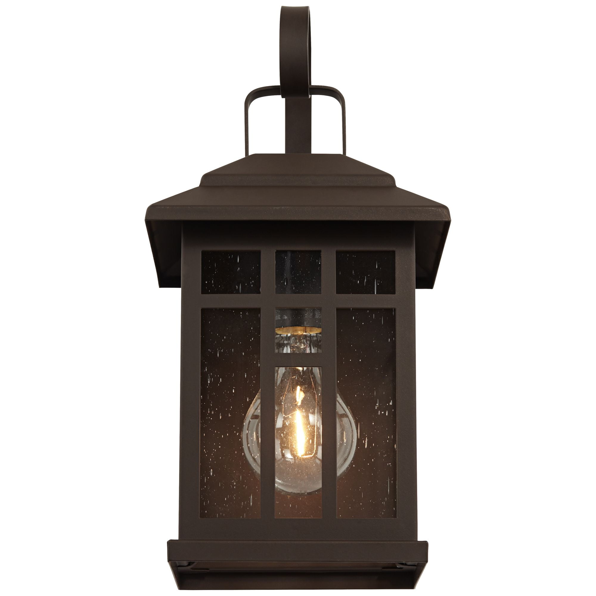 John Timberland Outdoor Wall Lights Set of 2 Fixture Carriage Style Bronze 12 1/2" Clear Glass Lantern Exterior House Porch Patio