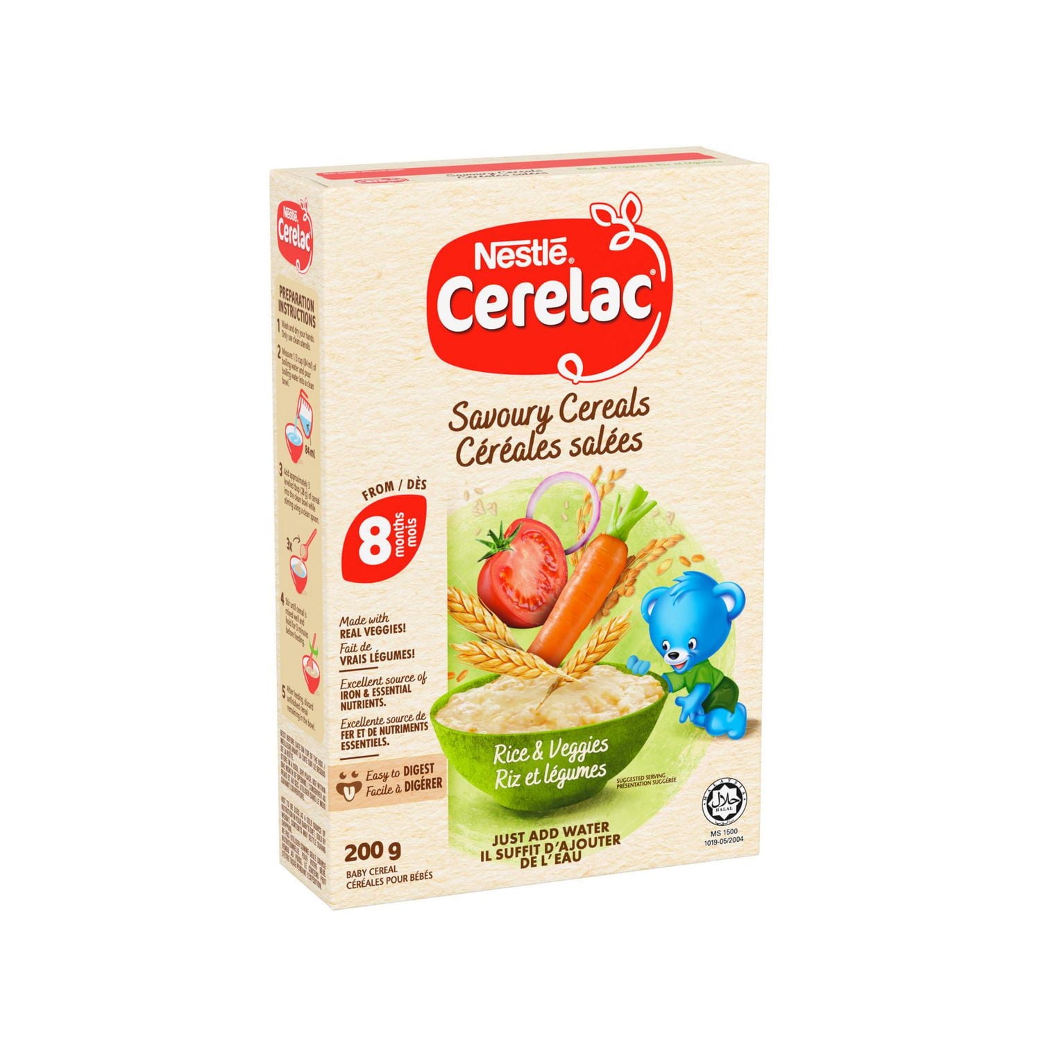 Cerelac Rice Veggies Savoury Baby Cereal, For Months Up