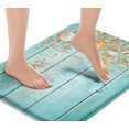 thumbnail image 3 of Beach Seashell Bathroom Rug Set of 3, 3 Pieces Bath Mats Set, Summer Non-Slip Washable Cover Floor Rug Decorations for Kitchen Bathroom Bedroom, 3 of 5