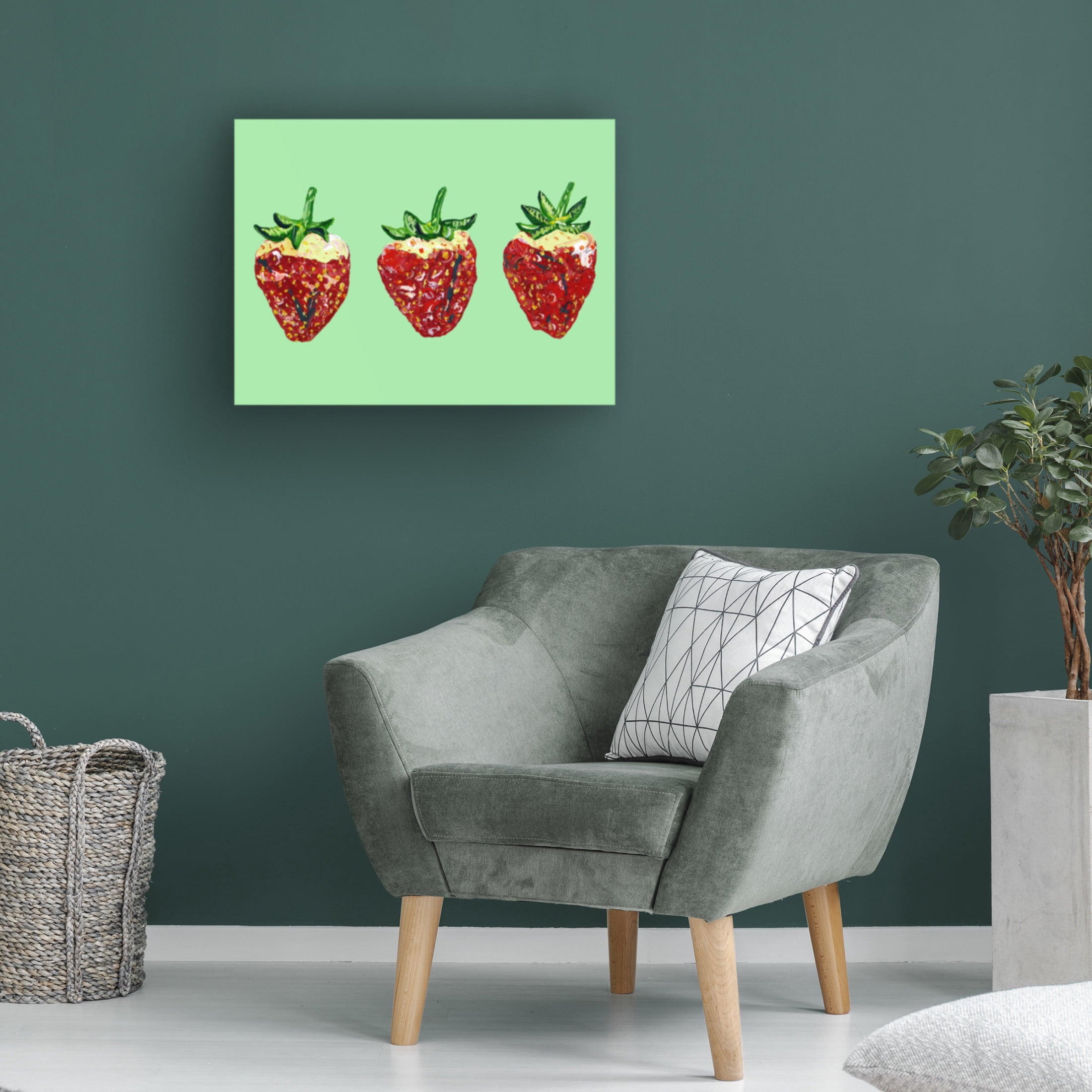 Trademark Fine Art Alice Straker  Strawberries Canvas Wall Art