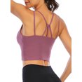 thumbnail image 3 of LELINTA Women's Medium Support Cross Back Wirefree Removable Cups Yoga Sport Bra, 3 of 8