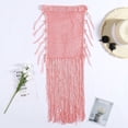 thumbnail image 4 of Beach Wrap Solid Breathable Tassle Design Crochet Mesh Charming Beach Cover Up for Outdoor, 4 of 7