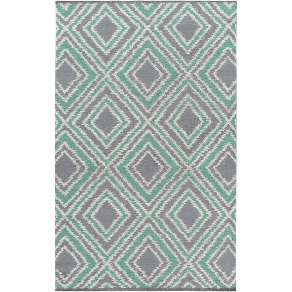 BoutiqueRugs Northmoor Contemporary Area Rug - Ivory, Light Green, Charcoal - 2' x 3'