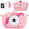 thumbnail image 1 of Cámara Infantil MAVOKIS Unicornio Digital con Tarjeta de 32GB Rosa, 1 of 1
