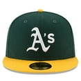 thumbnail image 2 of Men's New Era Green/Gold Athletics National Baseball Hall of Fame 59FIFTY Fitted Hat, 2 of 5