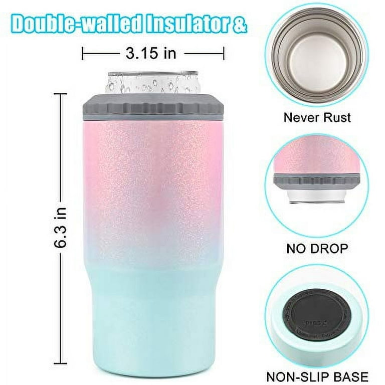 4-in-1 Can Cooler Stainless Steel Double-Wall Vacuum Insulated Beer Cooler/Can  Holder/Slim Can Coolers for 12oz Cans, Slim Cans and Beer Bottles - China Can  Cooler and Beer Cooler price