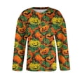 thumbnail image 5 of Halloween Cardigan for Women Funny Halloween Pumpkin Womens Cardigan Sweaters Knit Button Down Cropped Long Sleeve Fall Trendy Comfy Cardigan Outwear Yellow 4XL, 5 of 7