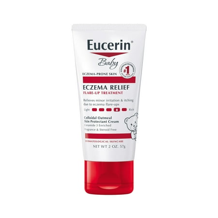Eucerin Baby Eczema Relief Flare-Up Treatment Cream with Colloidal Oatmeal, Fragrance Free, 2 oz