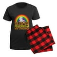 thumbnail image 5 of CafePress - Fell Off My Unicorn Women's Dark Pajamas - Women's Short Sleeve Print T-Shirt and Pants Dark Cotton Pajama Set, 5 of 7