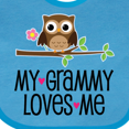 thumbnail image 4 of Inktastic Grammy Loves Me Grandchild Owl Girls Baby Bib, 4 of 4