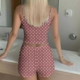 thumbnail image 4 of Women's Polka Dots 2 Piece Outfit Spaghetti Strap Sleeveless Crop Top Camisole and Shorts Pajamas Set Sleepwear Nightwear, 4 of 7