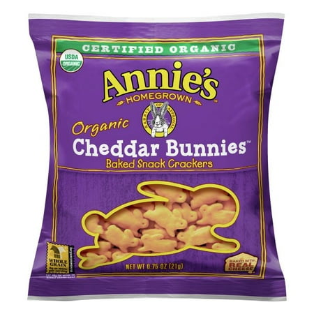 Annie s Homegrown Organic Cheddar Bunnies Baked Snack Crackers