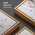 thumbnail image 4 of PixonSign Framed Wall Art Set Watercolor Explosion Variety Abstract Shapes Modern Art Decor Bohemian Colorful Pastel Brushstrokes Prints for Living Room, Bedroom, Office - 24"x36"x3 Natural, 4 of 5