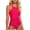 Hot Pink, variant on CHGBMOK Womens One Piece Swimsuit Solid High Neck Tummy Control Swimwear Slimming Backless Bathing Suits