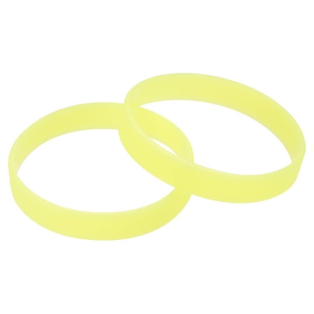 

Uxcell Silicone Luminous Wristbands 8 Inch Circumference Yellow 12 Pack