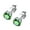 Green, variant on Earrings for Women Natural Morganite Color Stone Stud Earrings 6Mm Feminine Elegant Earrings