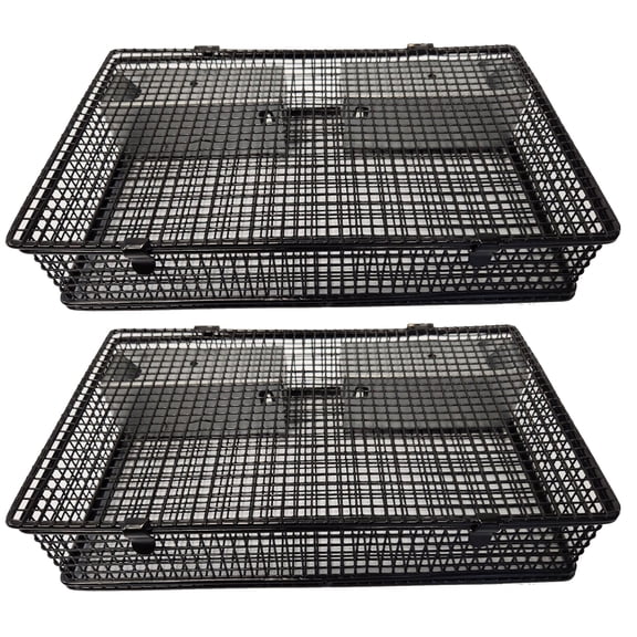 Rugged Ranch Products Mousinator Metal Wire Mouse Trap for Pest Control, Black, 2 Pack