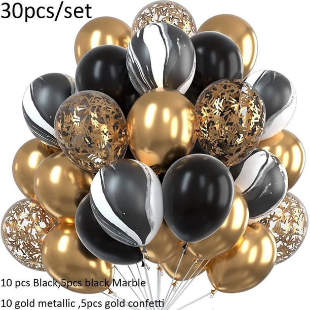 Nvzi Globos, 30 piezas de globos de confeti de 12 pulgadas y globos de látex morado y rosa metálico con cinta, baby shower, decoraciones para fiestas de bodas, B
