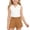 Coffee, variant on Girls 2-Piece Coffee Summer Outfit Kids Ribbed Tank Top and High Waisted Shorts with Pockets,Size 3-6Months