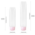 thumbnail image 3 of Travel Squeeze Bottle Shower Gel Dispenser Empty Tubes Cosmetics Toothpaste Container Refillable Leakproof Pocket Squeezable Dispenser Tube Accessories 50ML Pink, 3 of 9