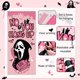 thumbnail image 4 of Banner rosa de Halloween, cartel para puerta de entrada con película de terror de Halloween, para decoraciones de puerta de Halloween al aire libre, 4 of 5