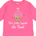 thumbnail image 4 of Inktastic 2nd Birthday Cupcake Girls Cute Girls Long Sleeve Toddler T-Shirt, 4 of 5