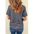 thumbnail image 3 of Women's Casual Plain Gray Crew Neck Tee - [ZhiHiMeRi] | (US 18-20)2XL, 3 of 9