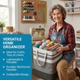 thumbnail image 5 of 2 Pack Extra Large Laundry Basket, Collapsible Waterproof Laundry Hamper, Heavy-Duty Handled Freestanding Storage Bin, 75L Grey Organizer for Clothes, 5 of 7