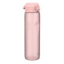 ION8 Leak Proof Flip-Top 1 Litre Water Bottle, BPA Free, Dishwasher-Safe, Rose Pink, 1000ml (32oz)