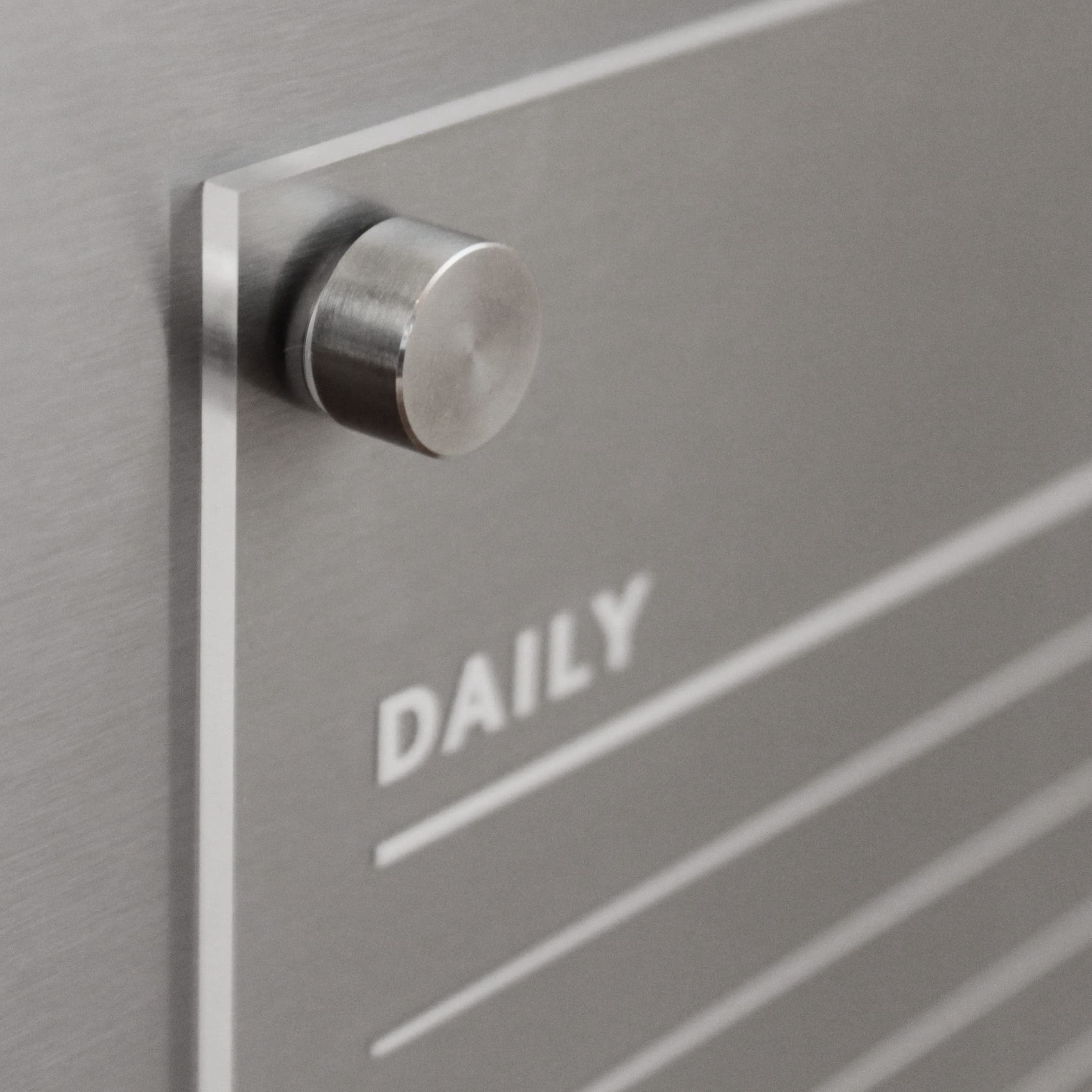 Fridge Chore Chart for , Magnetic Acrylic Dry Erase Board, Wet Erase Marker Included, Home Organization Tool, Silver Magnets
