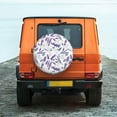 thumbnail image 6 of Naloa Lavender Flowers PVC Leather Spare Tire Wheel Cover for Car Truck SUV Camper Trailer Universal Fit many size16 inch, 6 of 6