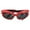 Red, variant on Punk Rivet Frame Sun Glasses Novelty Frame Eyeglasses Popular Hiphop Dance Sun Glasses for Everyday Use Street Photoshots