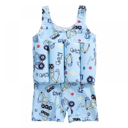 

Kids One-Piece Floating Swimsuit Sleeveless Buoyancy Swimwear Float Swimwear for Kids Rashguard Swimsuit