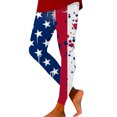 thumbnail image 1 of MKLEKYY Pantalones deportivos para mujer, leggings de yoga de cintura alta con estampado del Día de la Independencia para mujer, pantalones de entrenamiento para yoga y fitness 1338, 1 of 3