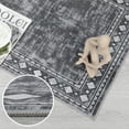 thumbnail image 5 of Hasoo Washable Area Rugs 2' x 3' Small Border Rug Non-Slip Door Mat Accent Throw Indoor Floor Carpets Gray, 5 of 5