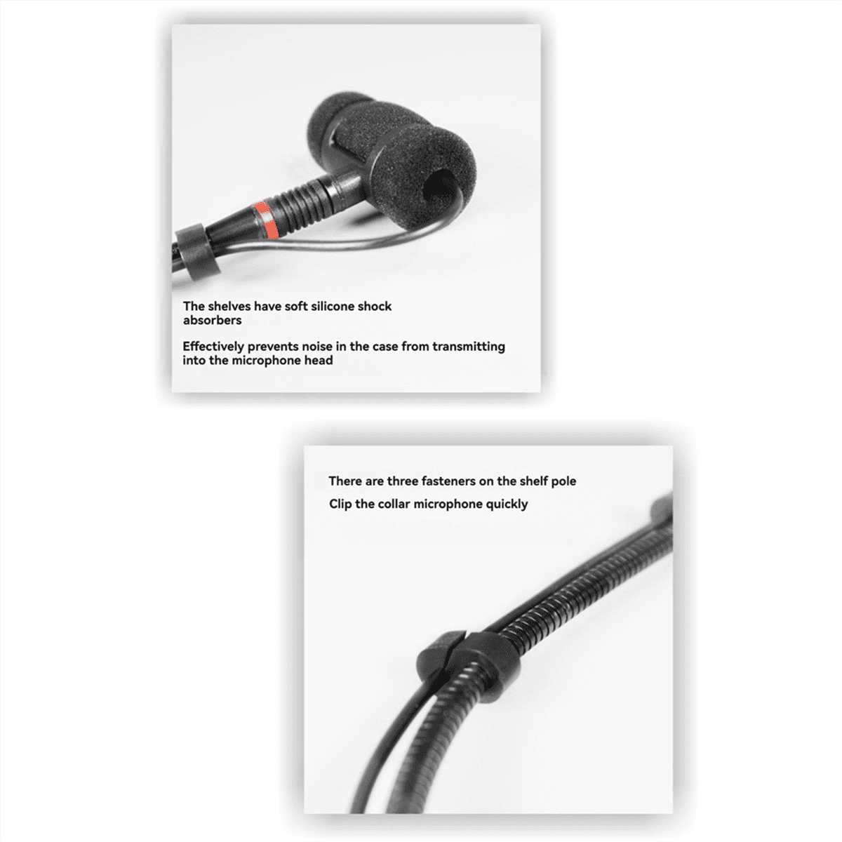 1*Musical instrument microphone clip-Black