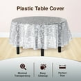 thumbnail image 5 of Exquisite 12 Premium White Lace Design Plastic 84" Round Party Tablecloths Waterproof, 5 of 7