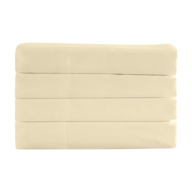 Super Soft 1800 Series Cotton Touch Microfiber 4 Piece Sheet Set (Beige, Full Size)