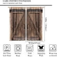 thumbnail image 2 of Rustic Wood Blackout Curtains,Vintage Country Wooden Barn Door Farmhouse Countury Decor for Home Bedroom Living Room Kitchen,Brown, 42x84in,2 Panel Set, 2 of 6