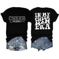 thumbnail image 3 of XIAONU Women's Cheer Mom Letter Graphic Tee Short Sleeve Crewneck Pullover T-Shirt Soft Proud Cheerleading Tees, 3 of 3